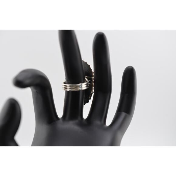 Sterling Silver Turquoise Ring By Larry Smith - Picture 2 of 3